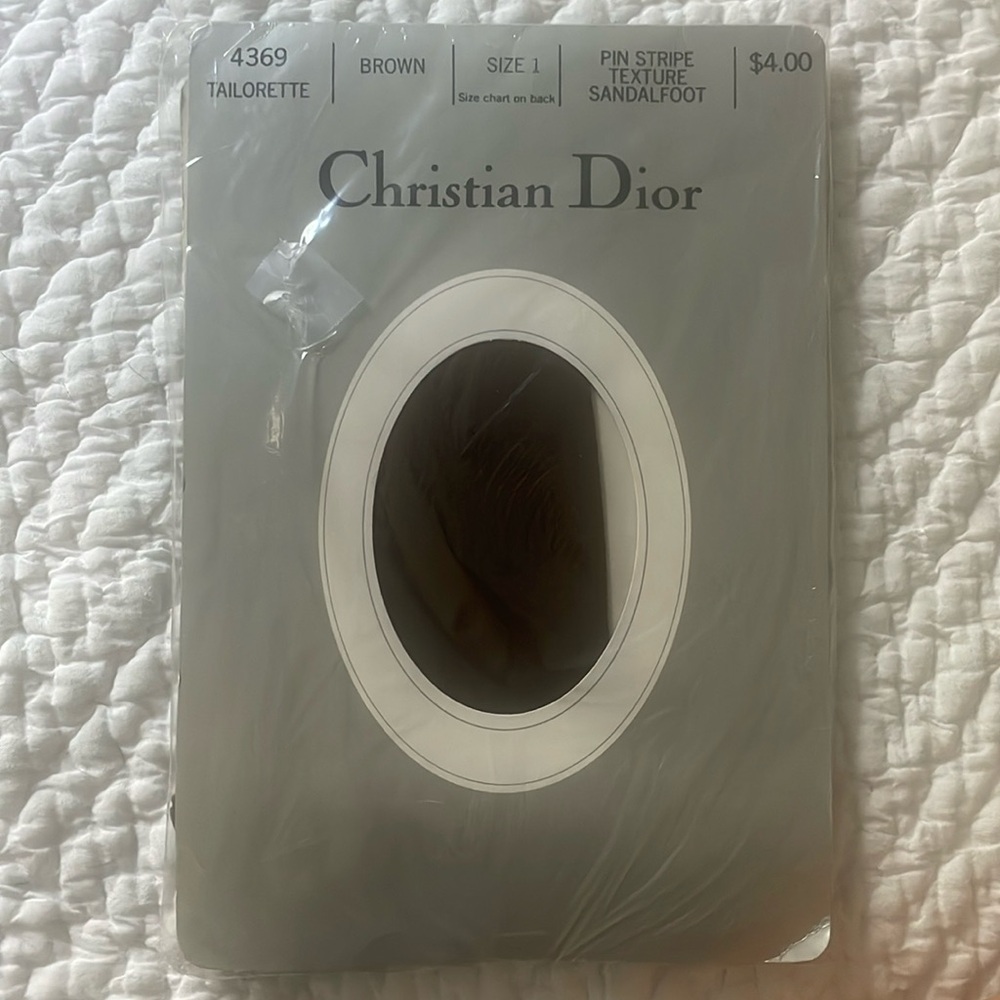 60’s Dior Pinstripe Brown Panty Hose